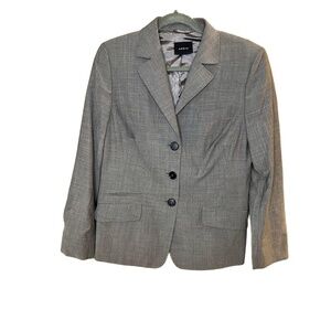Akris Blazer Womens Size US 12 Grey Luxury Tailored Three Button
